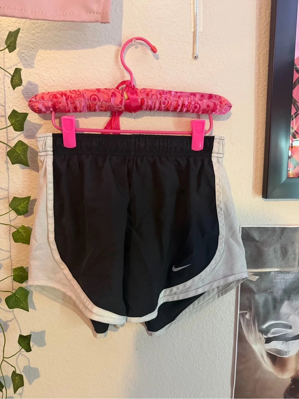 Nike Black Running Shorts with White Trim